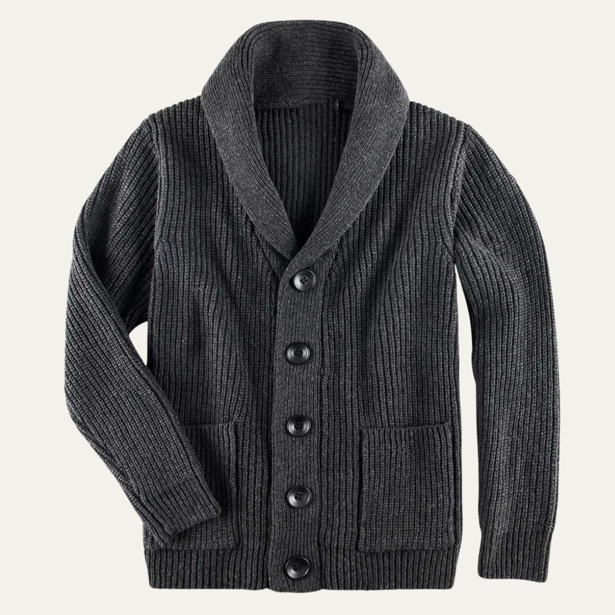 The Venezia Men's Shawl Collar Cunky Knit Cardigan 0