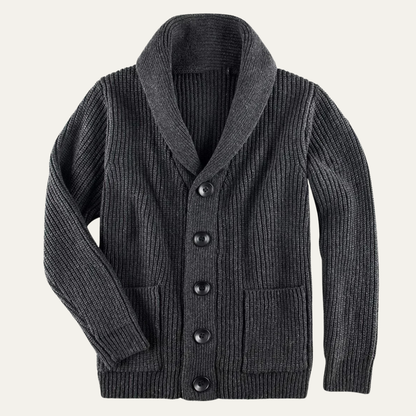 The Venezia Men's Shawl Collar Cunky Knit Cardigan 0