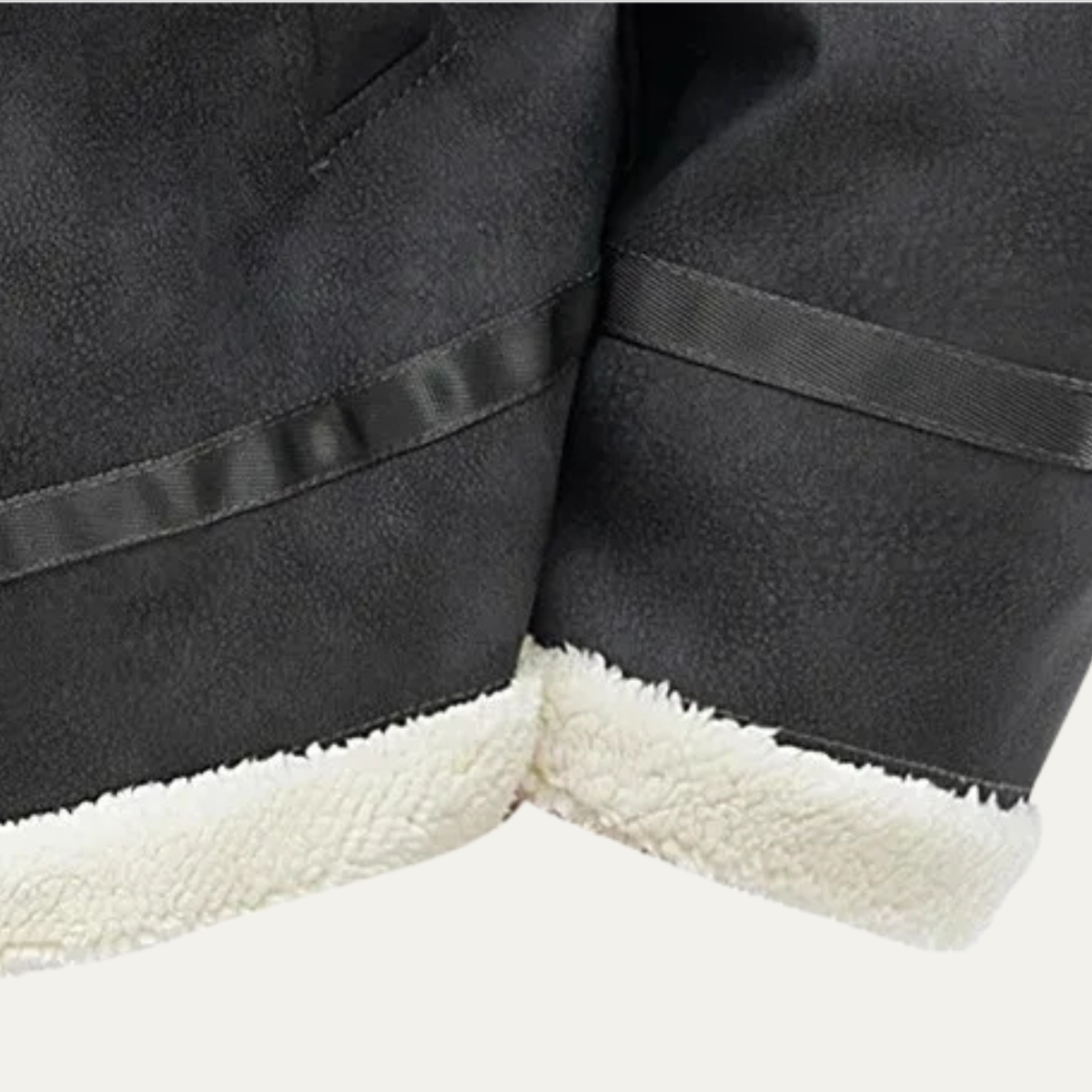 The Venezia Men’s Suede Winter Fleece Lined Aviator Jacket 4