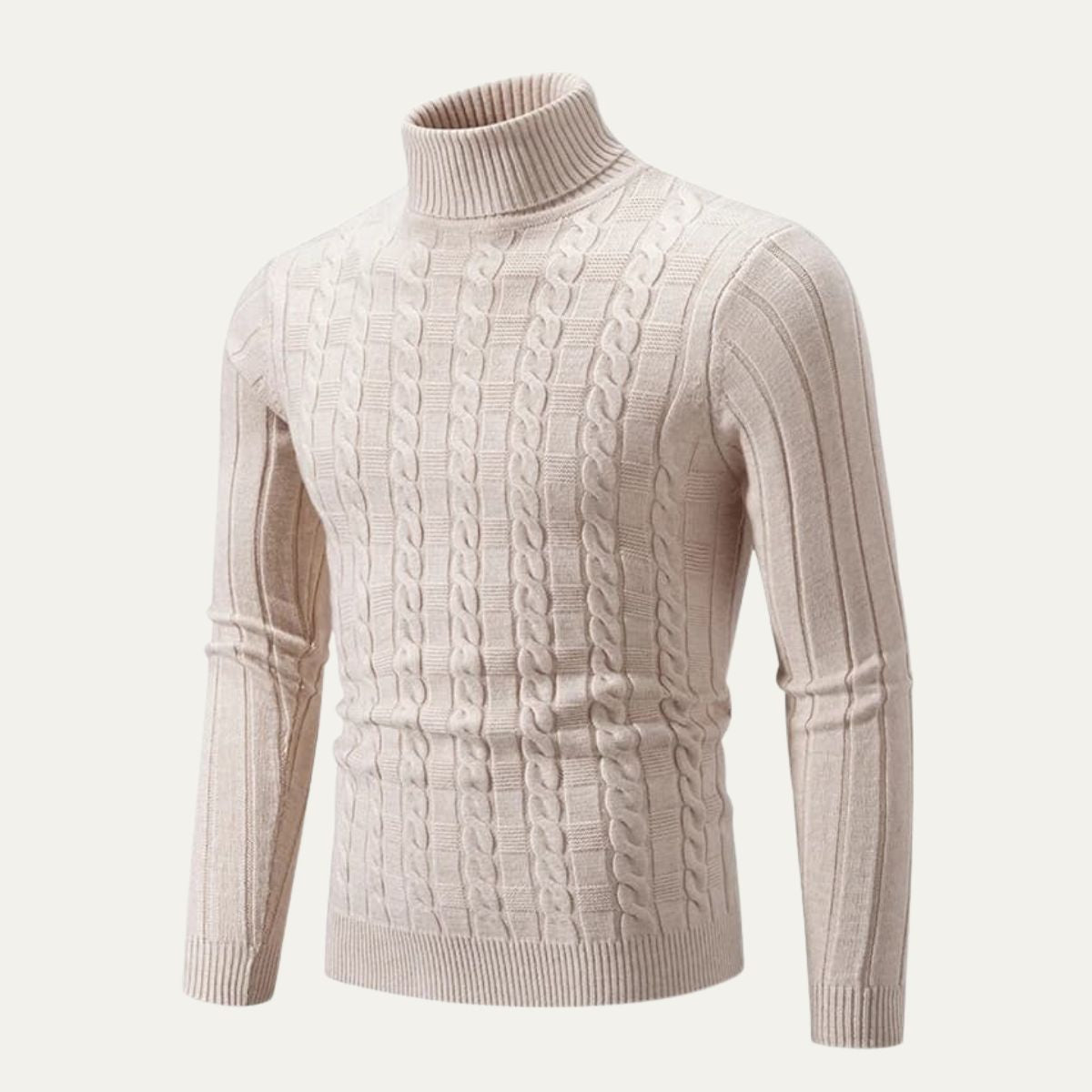 The Vercelli Men's Cable Knit Turtleneck Jumper 0