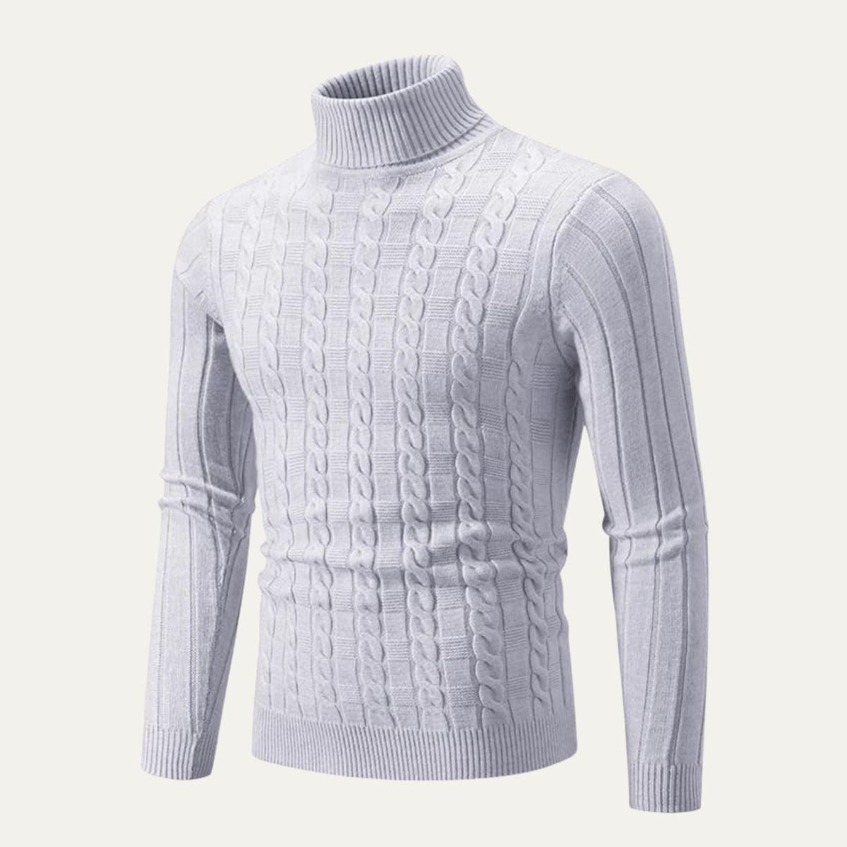 The Vercelli Men's Cable Knit Turtleneck Jumper 4