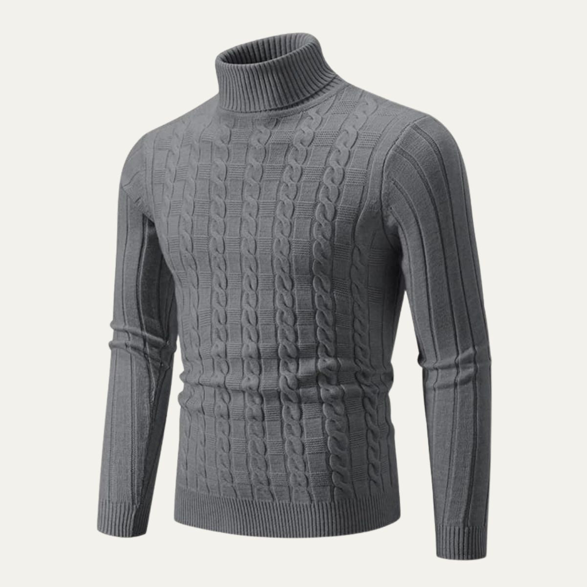 The Vercelli Men's Cable Knit Turtleneck Jumper 5