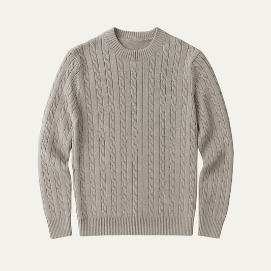 The Versailles Cashmere Merino Wool Knit Jumper for Men - Grey 0