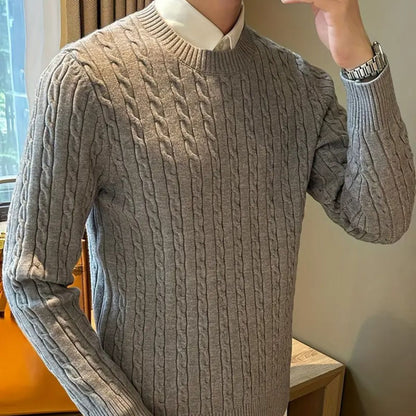 The Versailles Cashmere Merino Wool Knit Jumper for Men - Grey 2