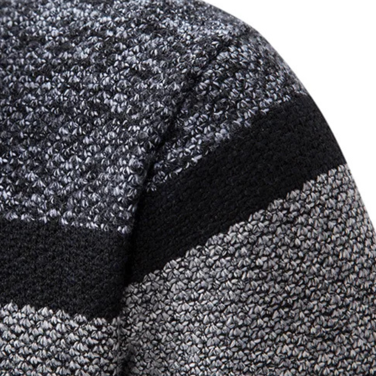 The Viareggio Men’s Knit Warm Striped Zip Cardigan 2