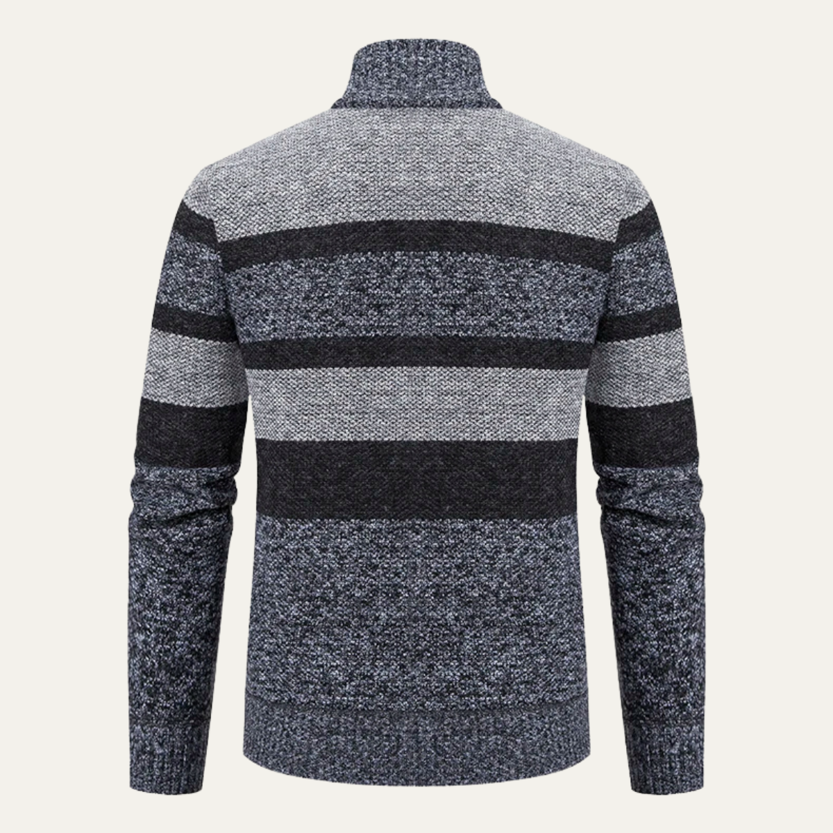 The Viareggio Men’s Knit Warm Striped Zip Cardigan 8