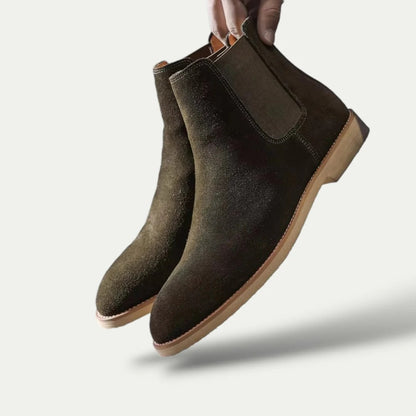 The Vienna Men's Suede Chelsea Boots - Genuine Leather Ankle Boots 1