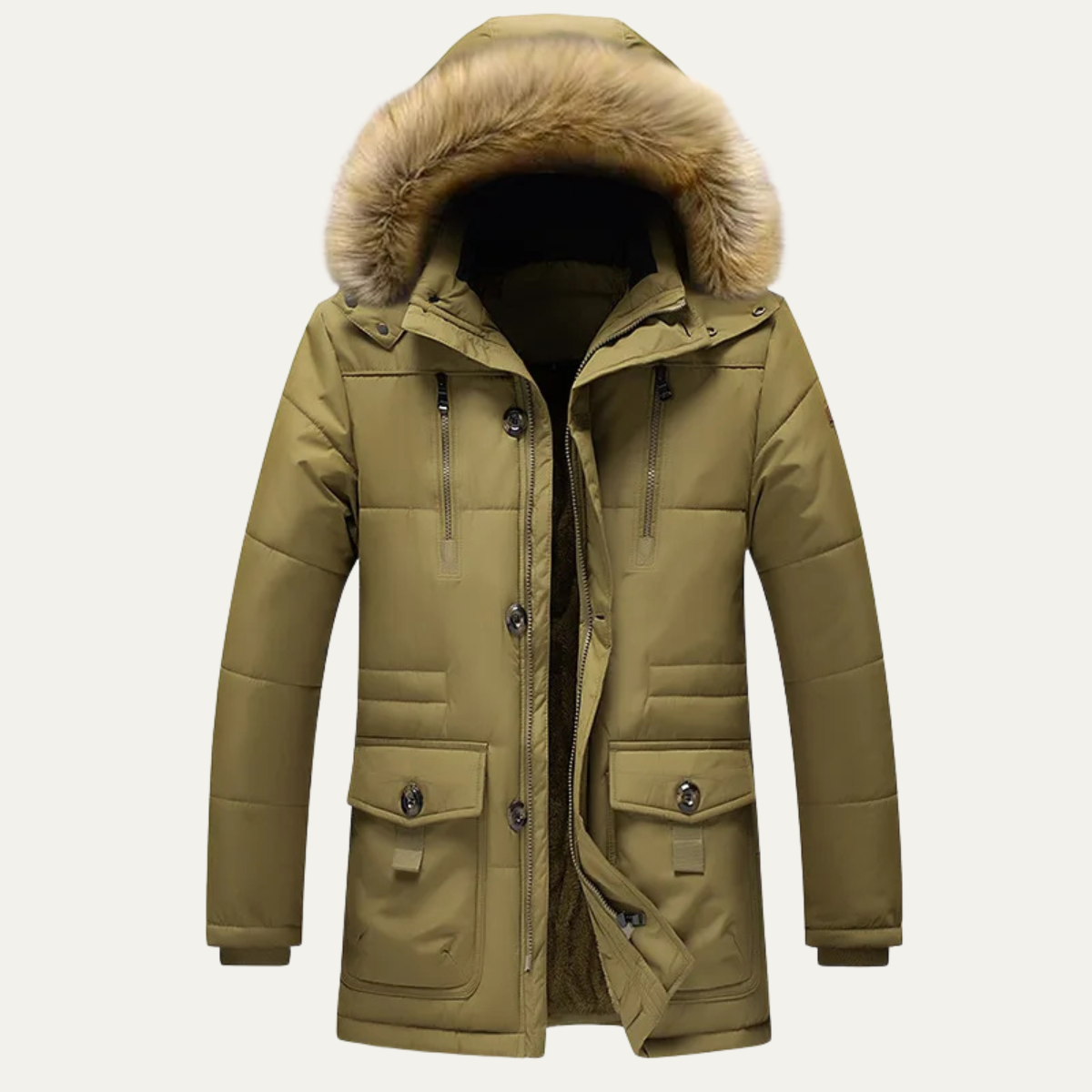 The Wandsworth Men's Winter Fur Hooded Parka Jacket 4