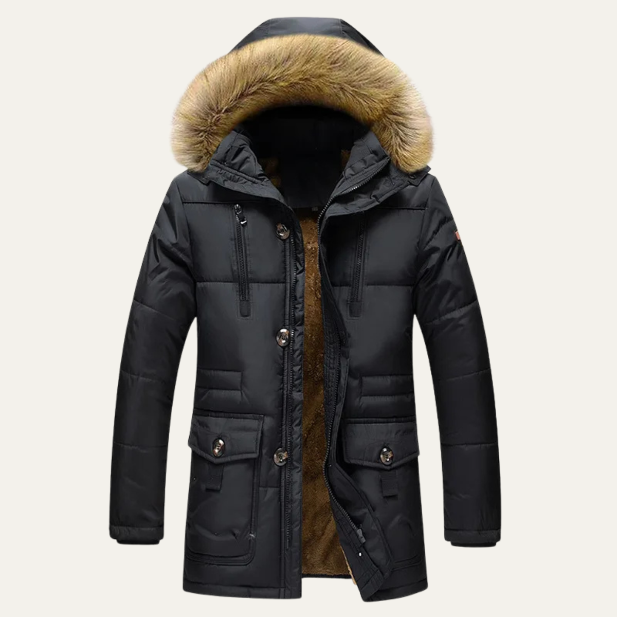 The Wandsworth Men's Winter Fur Hooded Parka Jacket 5