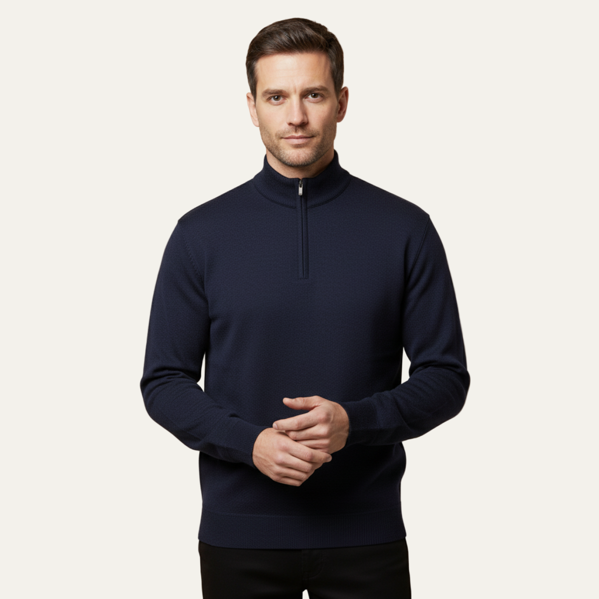 The Warwick Quarter Zip Jumper for Men 1