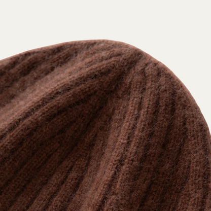 The Wentworth Men's Luxury Ribbed Knit Cashmere Beanie 2