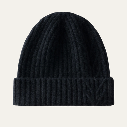 The Wentworth Men's Luxury Ribbed Knit Cashmere Beanie 5