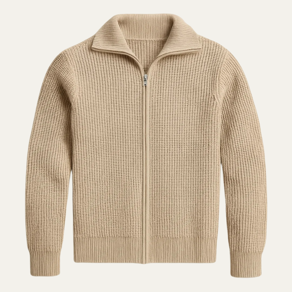 The Weymouth Men's Trendy Chunky Knit Full Zip Jumper 0