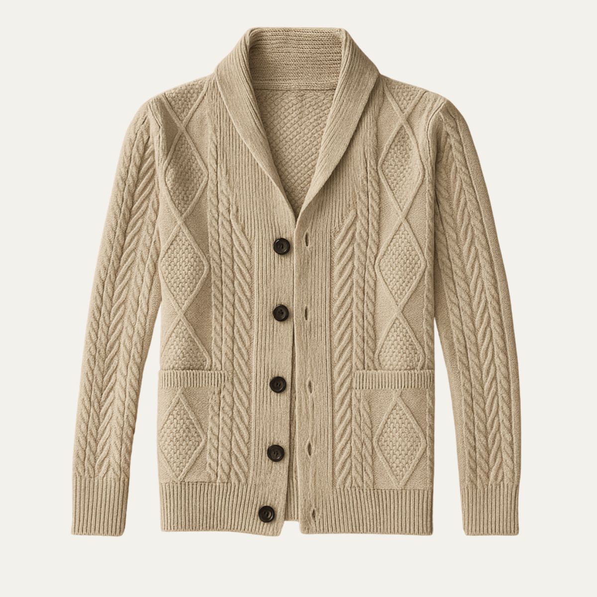 The Winchester 100% Cashmere Cardigan for Men 0