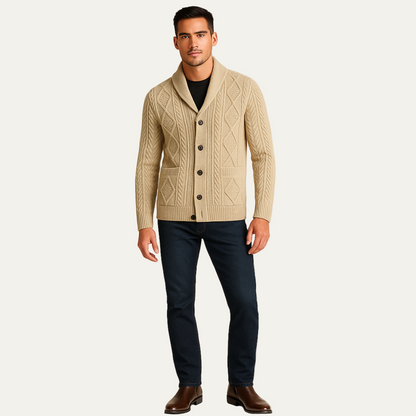 The Winchester 100% Cashmere Cardigan for Men 1