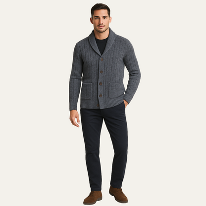 The Winchester 100% Cashmere Cardigan for Men 6