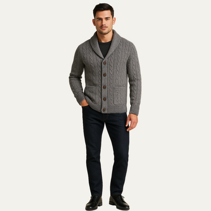 The Winchester 100% Cashmere Cardigan for Men 8