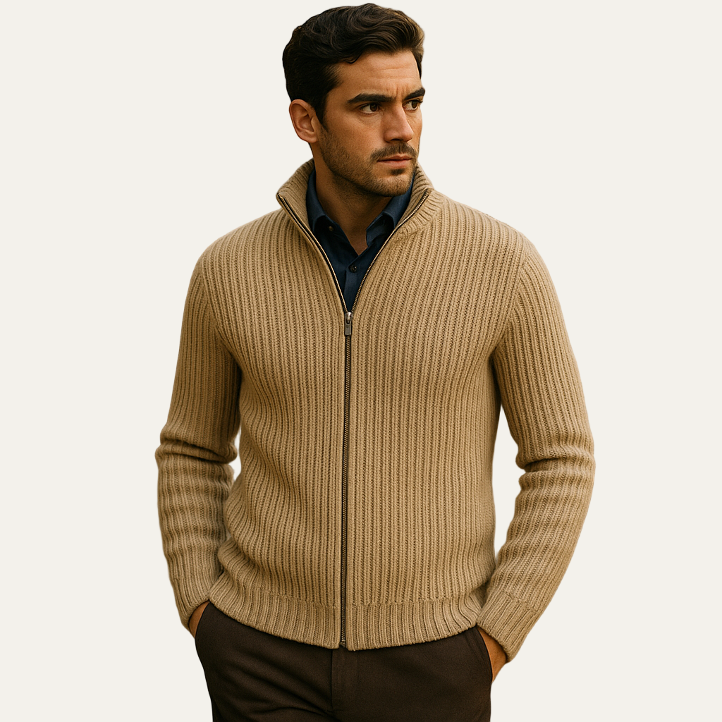 The Windsor Knitted Zip Up Cardigan 0