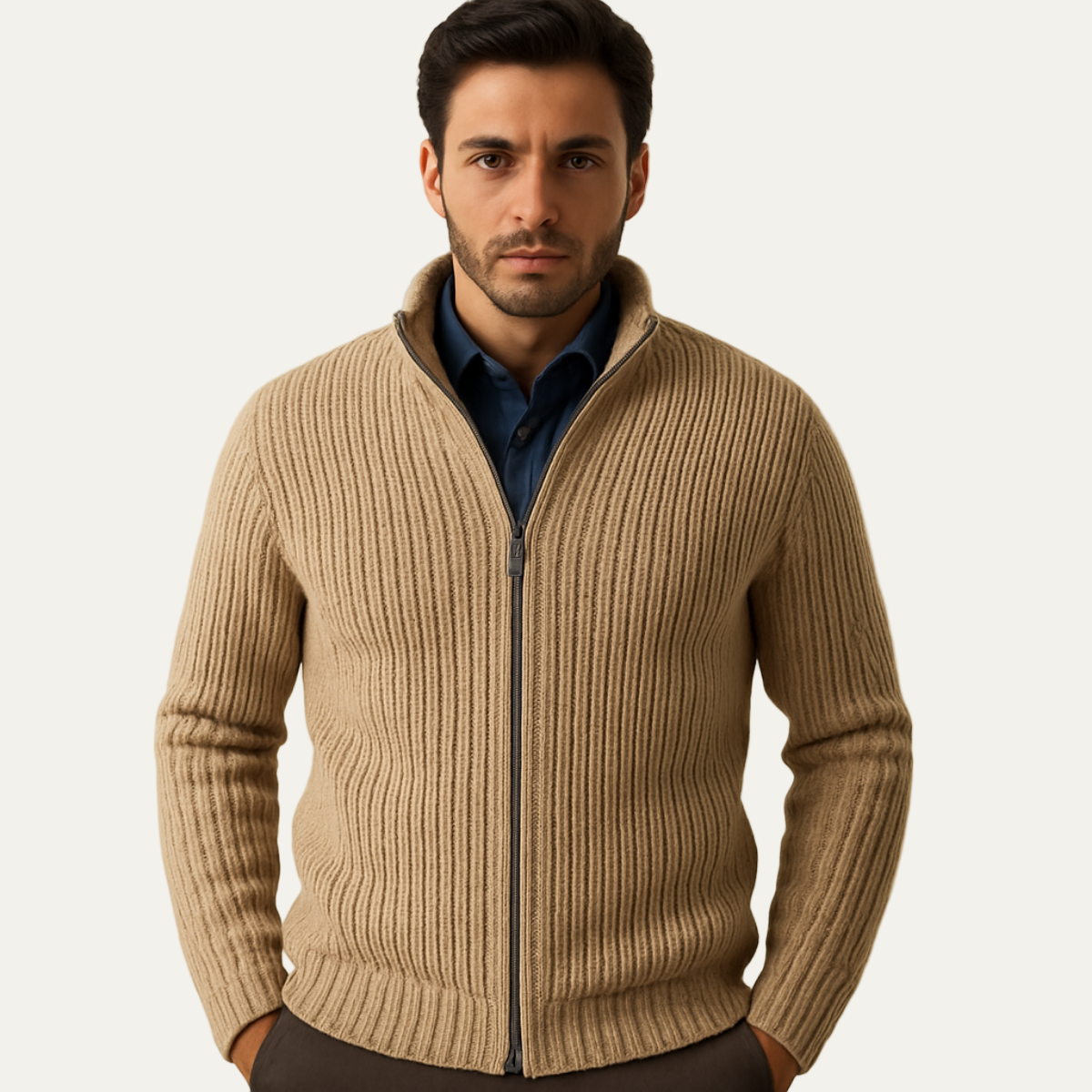 The Windsor Knitted Zip Up Cardigan 3