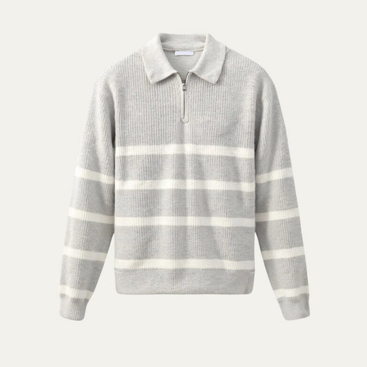 The Woodstock Men's Half Zip Striped Knit Jumper 0