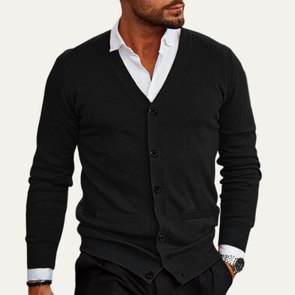 The York Men's Elegant Knit Cardigan with Buttons 0