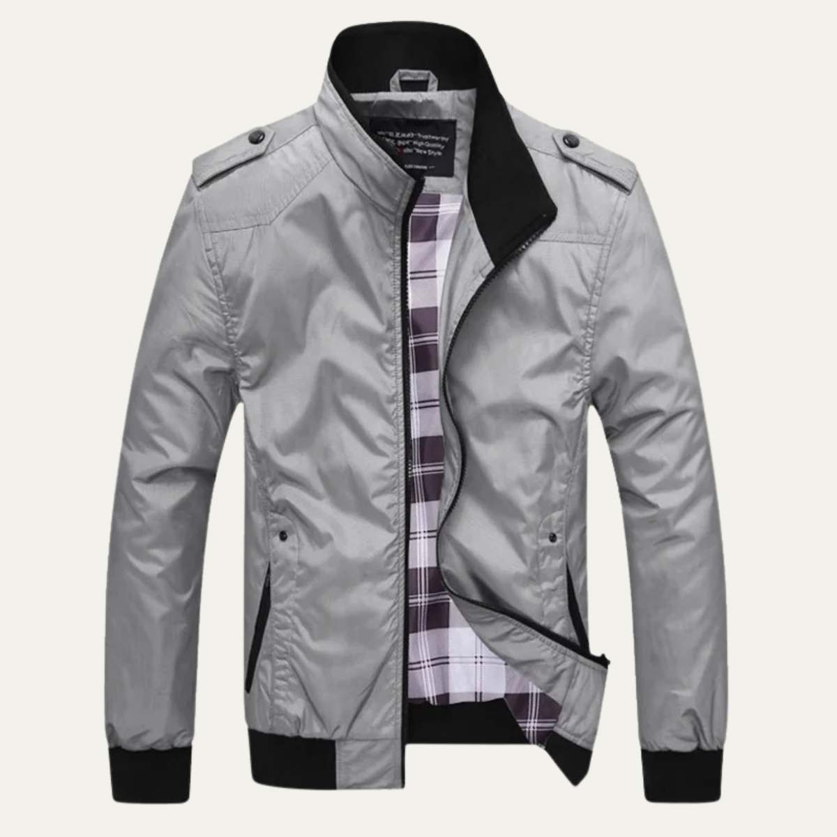 The  Firenze Men's Lightweight Stand Collar Bomber Jacket 11