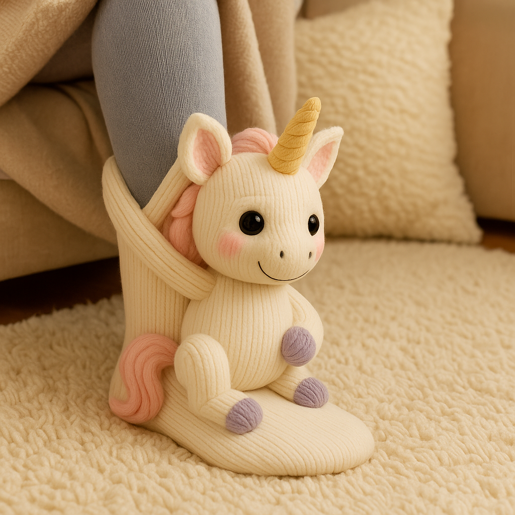 Cozy Fuzzy Animal Socks Slippers