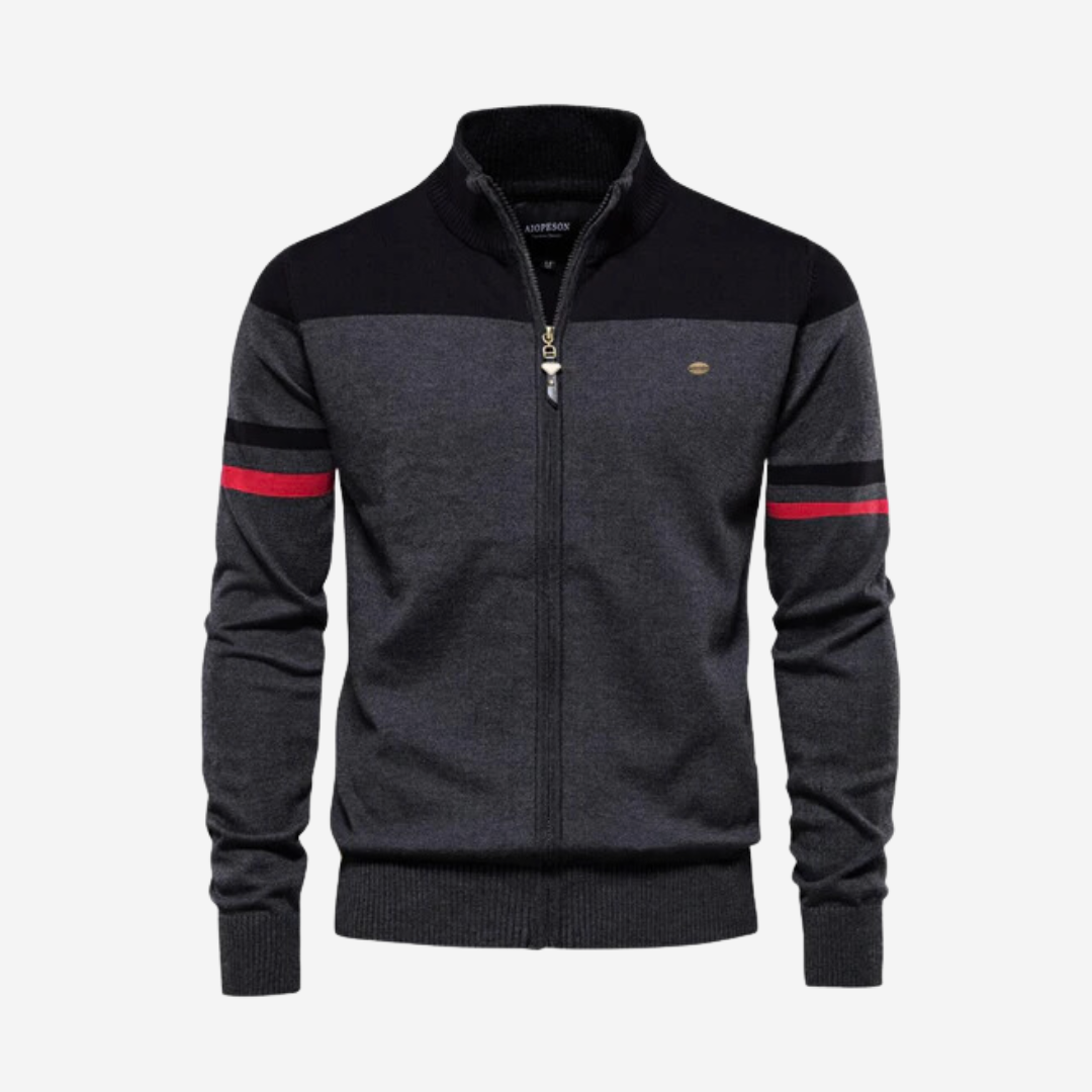 Tom Carter Men Complex Zip-Up Sweater 2
