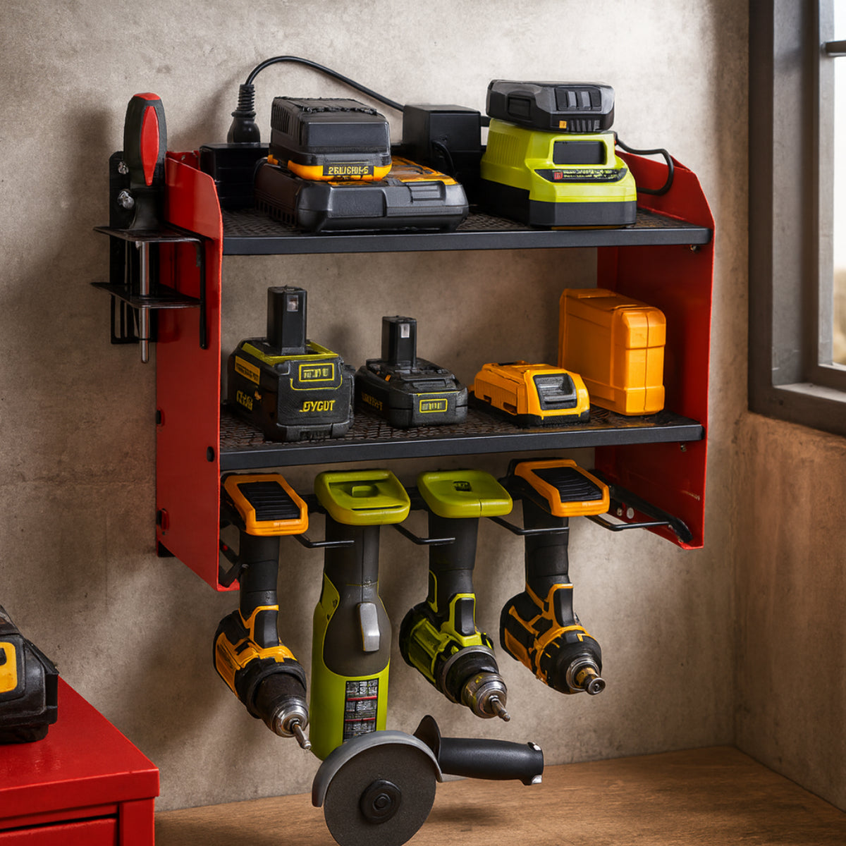 Heavy Duty Garage Storage Tool Holder Wall Shelf - VogeLuxe