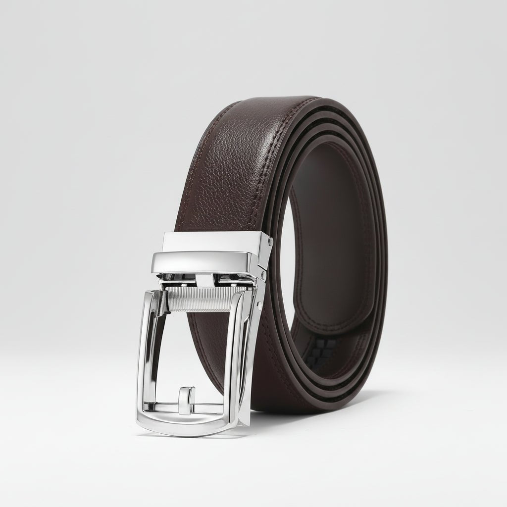Flexible Leather Belt Easy Buckle Comfort Fit