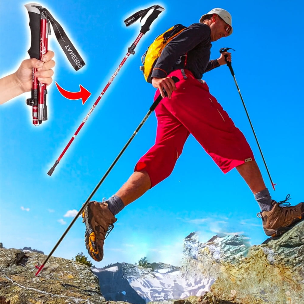 Collapsible Adjustable Hiking Walking Sticks - VogeLuxe