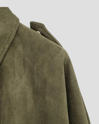 VogeLuxe | Women’s Faux Suede Collared Jacket