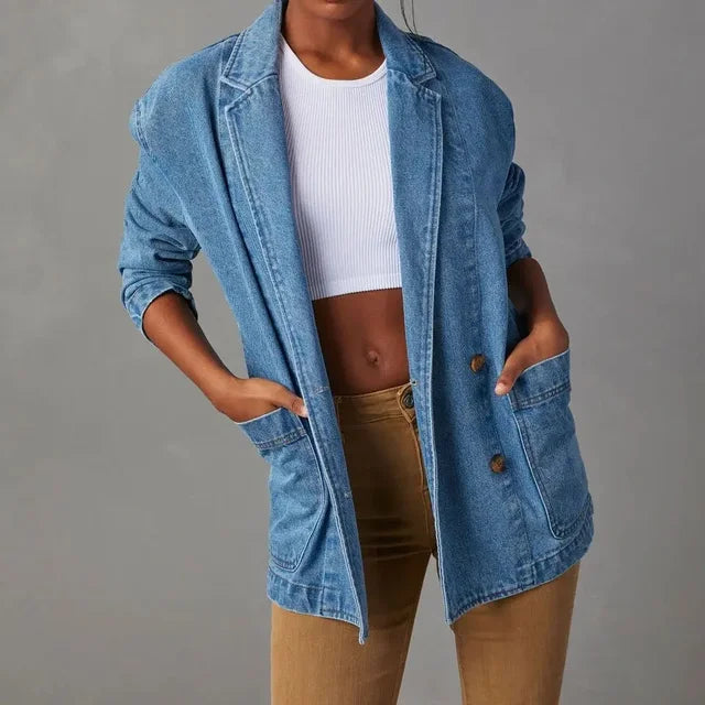 Classic Fit Women's Blazer with Pockets - VogeLuxe