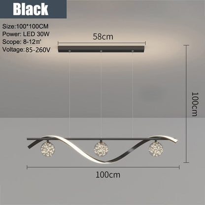 Luxury Curved Crystal Chandelier