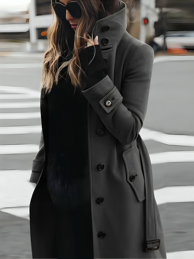 Classic Double Breasted Rain Coat - VogeLuxe