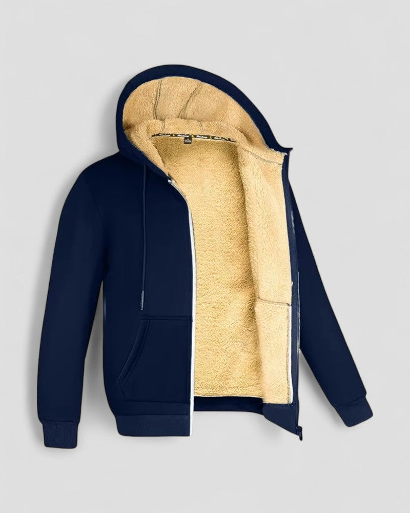 VogeLuxe | Men’s Plush Lined Zip Hoodie