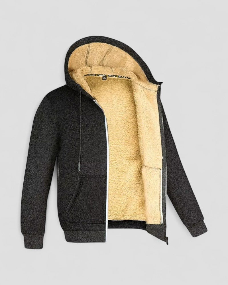 VogeLuxe | Men’s Plush Lined Zip Hoodie