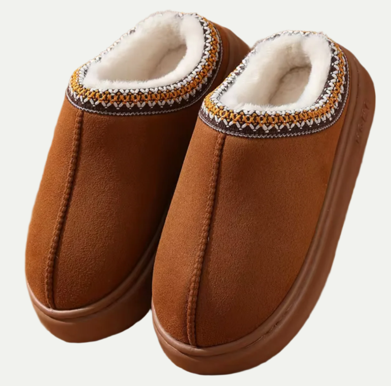 Unisex Indoor Slippers with Embroidered Trim – All-Season Comfort Foot Wear 0