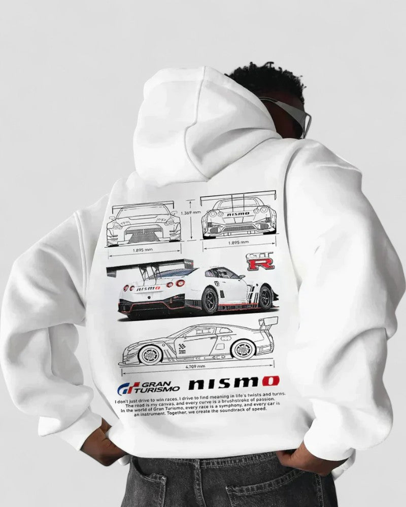 VogeLuxe | Unisex Oversized Racing Graphic Hoodie