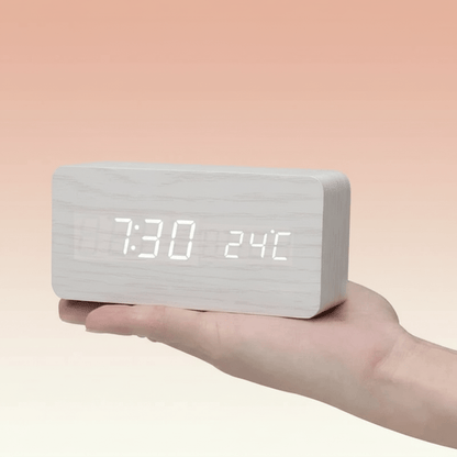 Smart LED Table Clock with Voice Control and Dimming