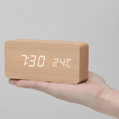 Smart LED Table Clock with Voice Control and Dimming