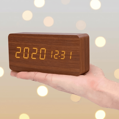 Smart LED Table Clock with Voice Control and Dimming