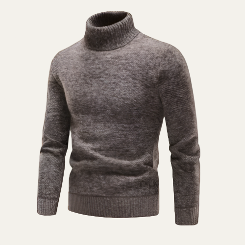 VogeLuxe | Men’s Fitted Micro Textured Turtleneck Sweater
