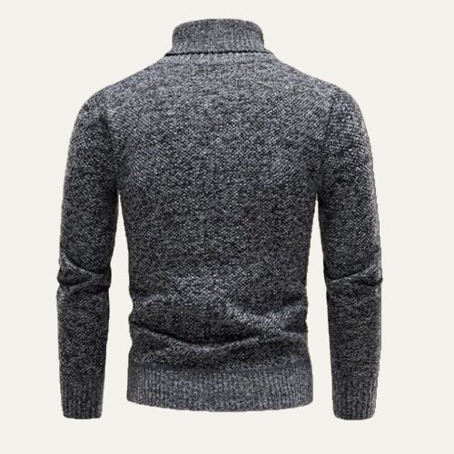 VogeLuxe | Men’s Fitted Micro Textured Turtleneck Sweater
