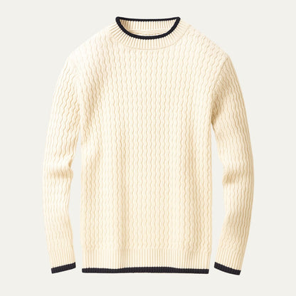 VogeLuxe | Men’s Textured Vertical Pattern Knit Sweater