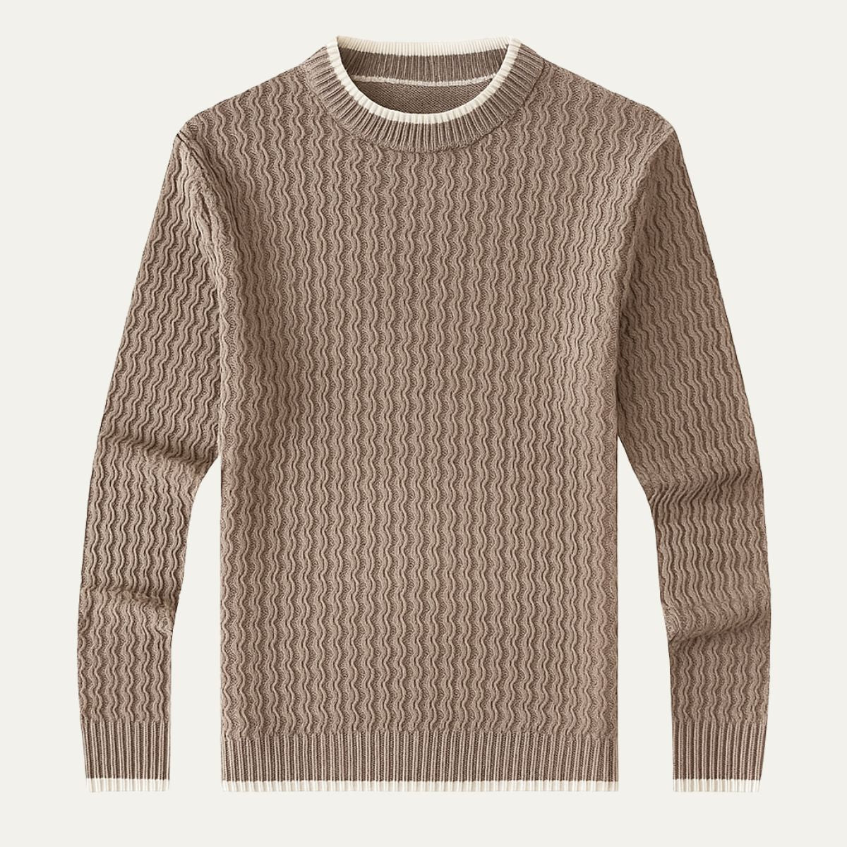 VogeLuxe | Men’s Textured Vertical Pattern Knit Sweater