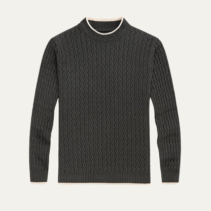 VogeLuxe | Men’s Textured Vertical Pattern Knit Sweater
