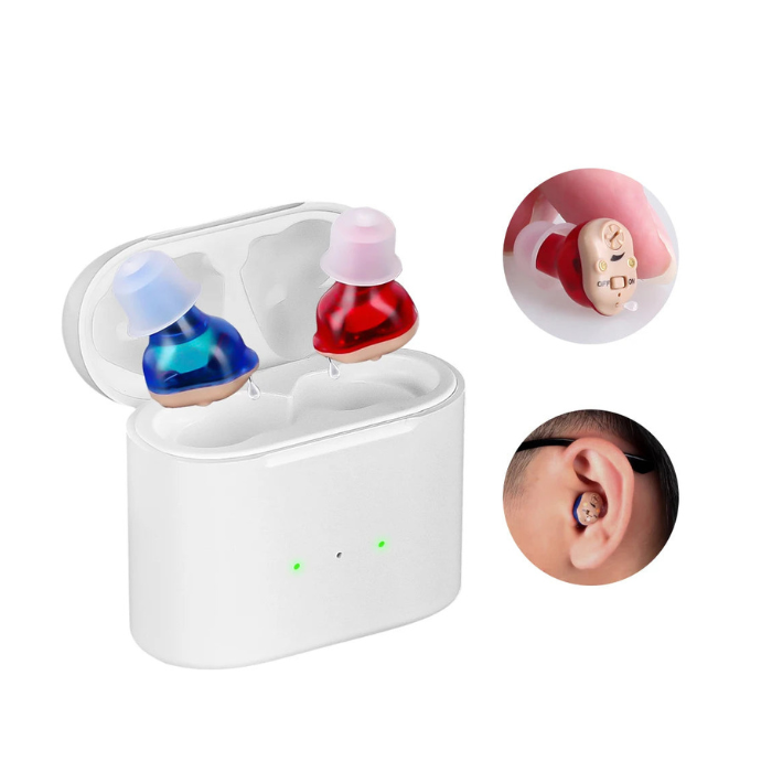 Discreet Behind Ear Hearing Aid Pair for Adults - VogeLuxe