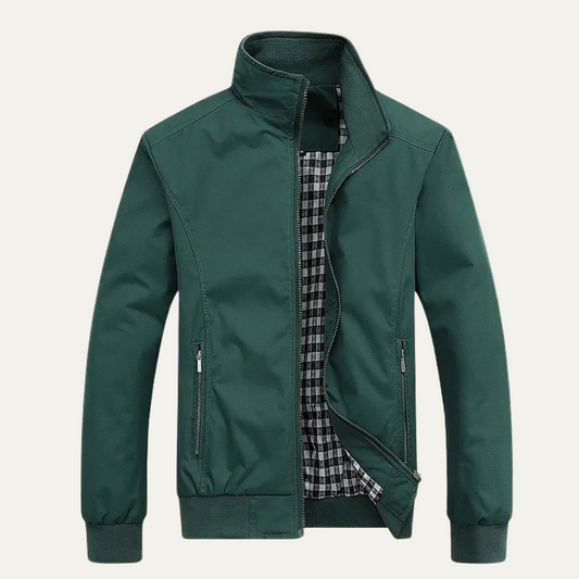 VogeLuxe | Men’s Wind-Resistant Stand Collar Zip Jacket