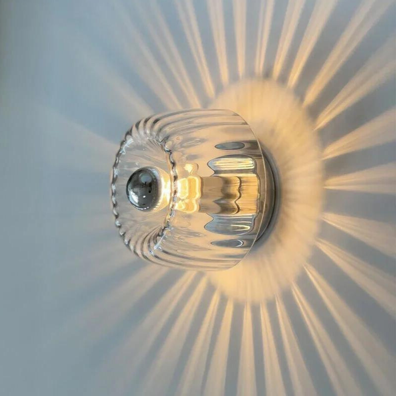 Scandinavian Glass Metal Wall Lamp - VogeLuxe